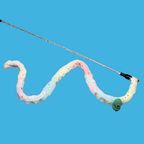 Wiggly Worm Cat Wand Toy (Pastel)