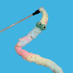 Wiggly Worm Cat Wand Toy (Pastel)