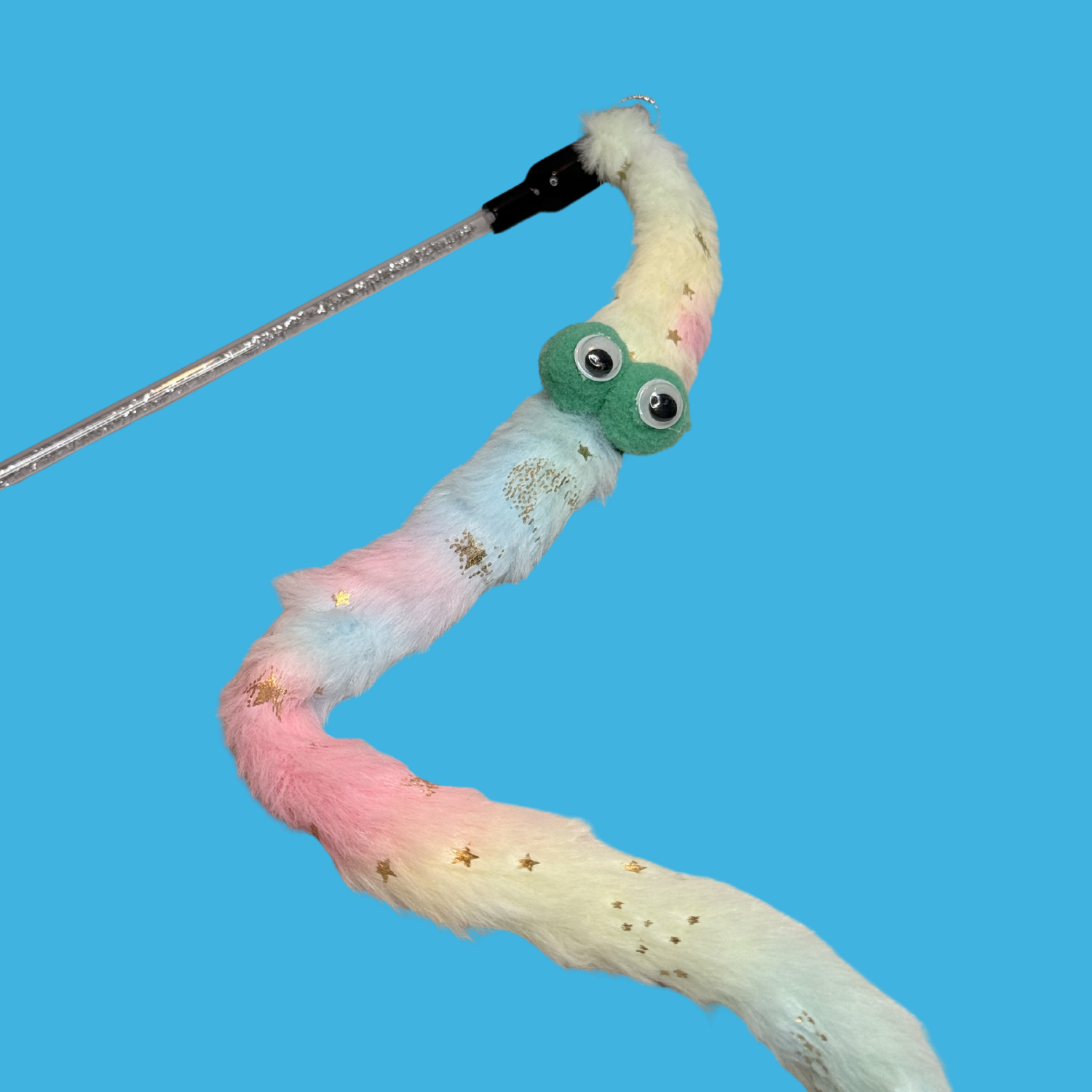 Wiggly Worm Cat Wand Toy (Pastel)
