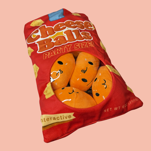 Cheese Snacks Bag Snuffle Squeaky Toy