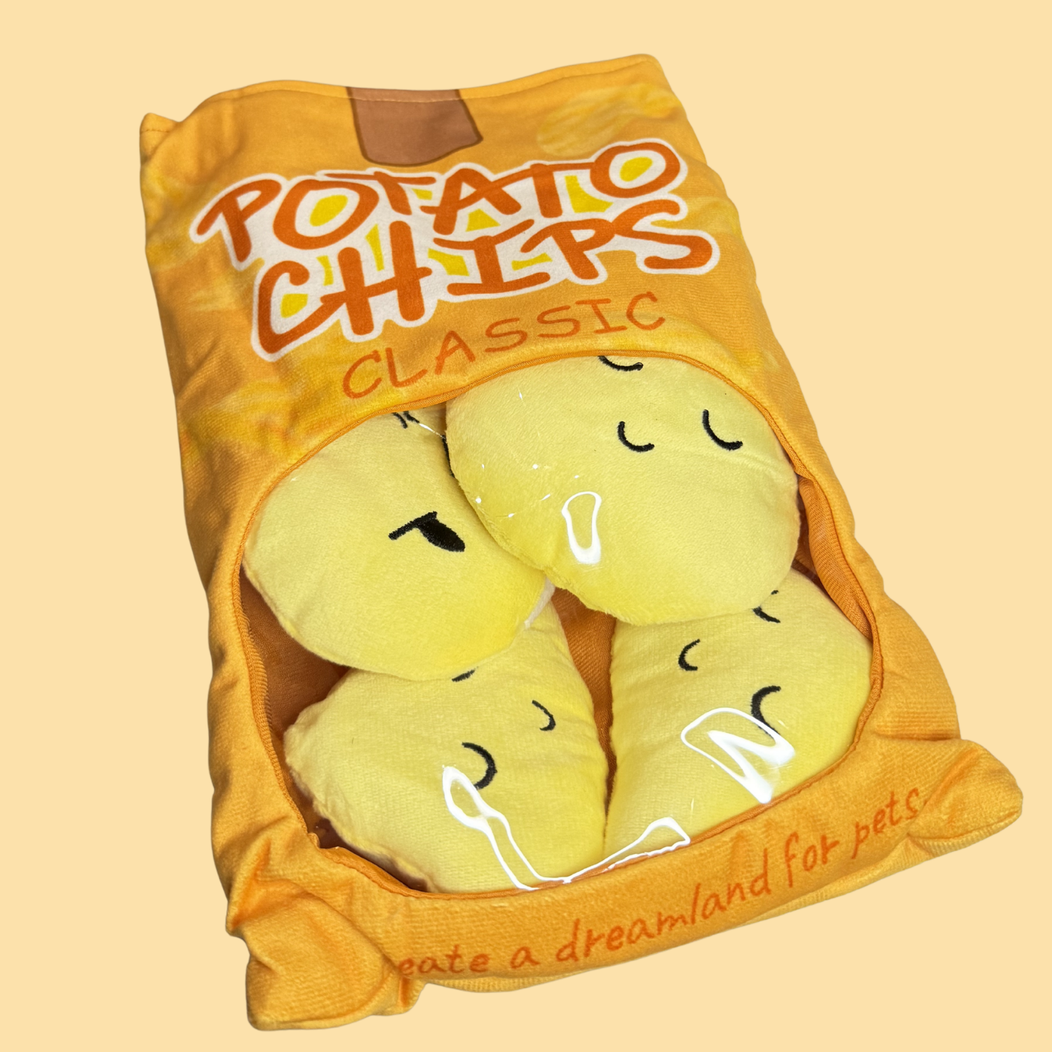 Potato Chips Bag Snuffle Squeaky Toy