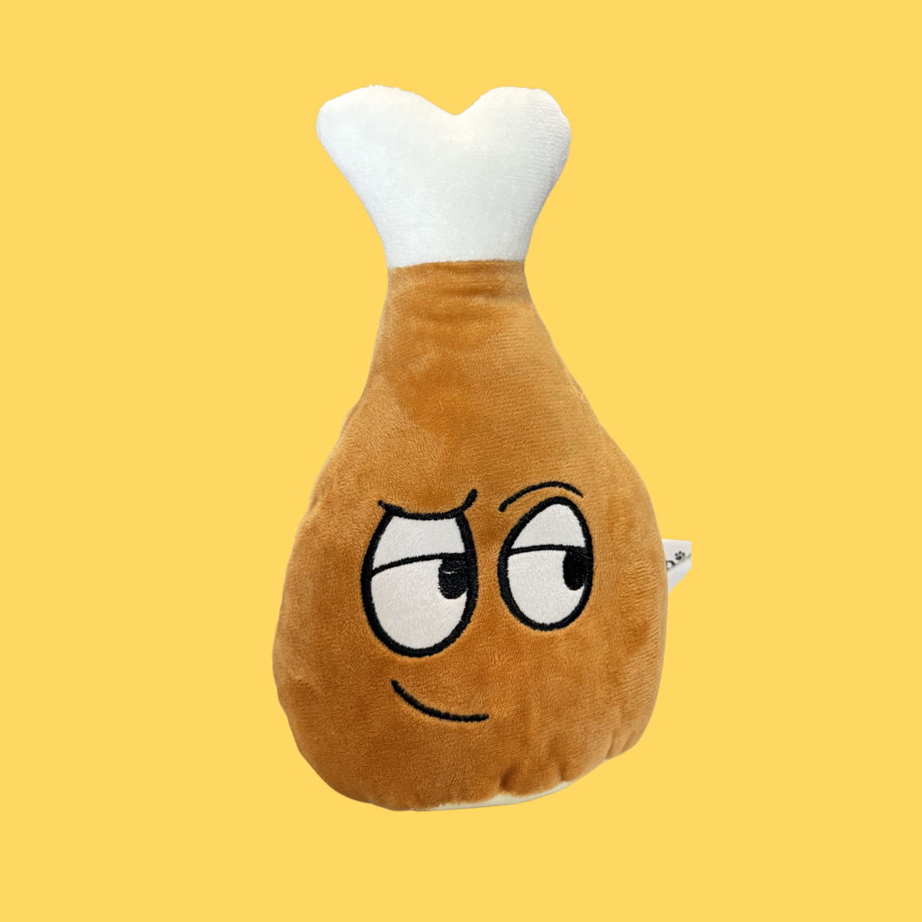 Chicken Drumstick Plush Squeaky Toy