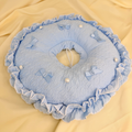 Large Baby Blue Ruffled Cozy Collar