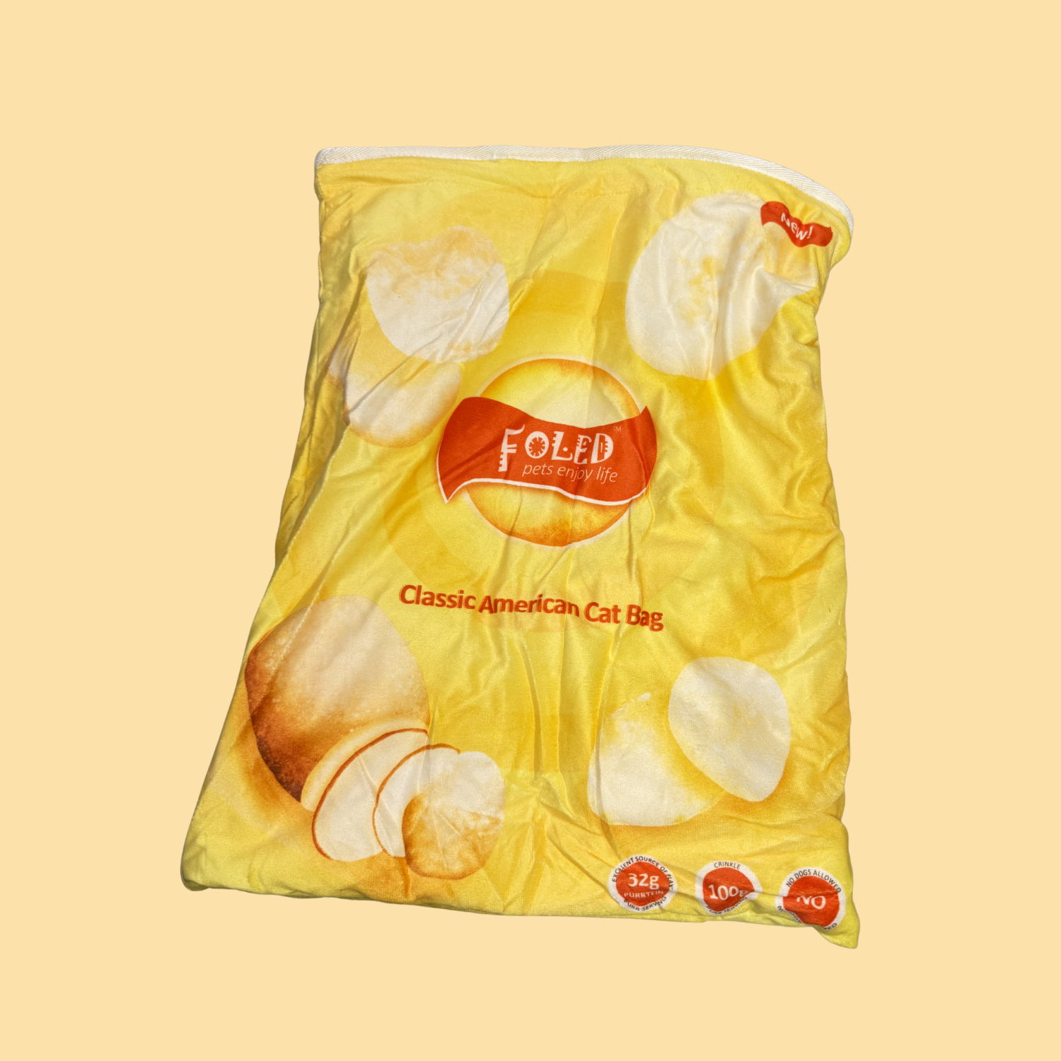 Snack Bag Crinkle Bed Toy