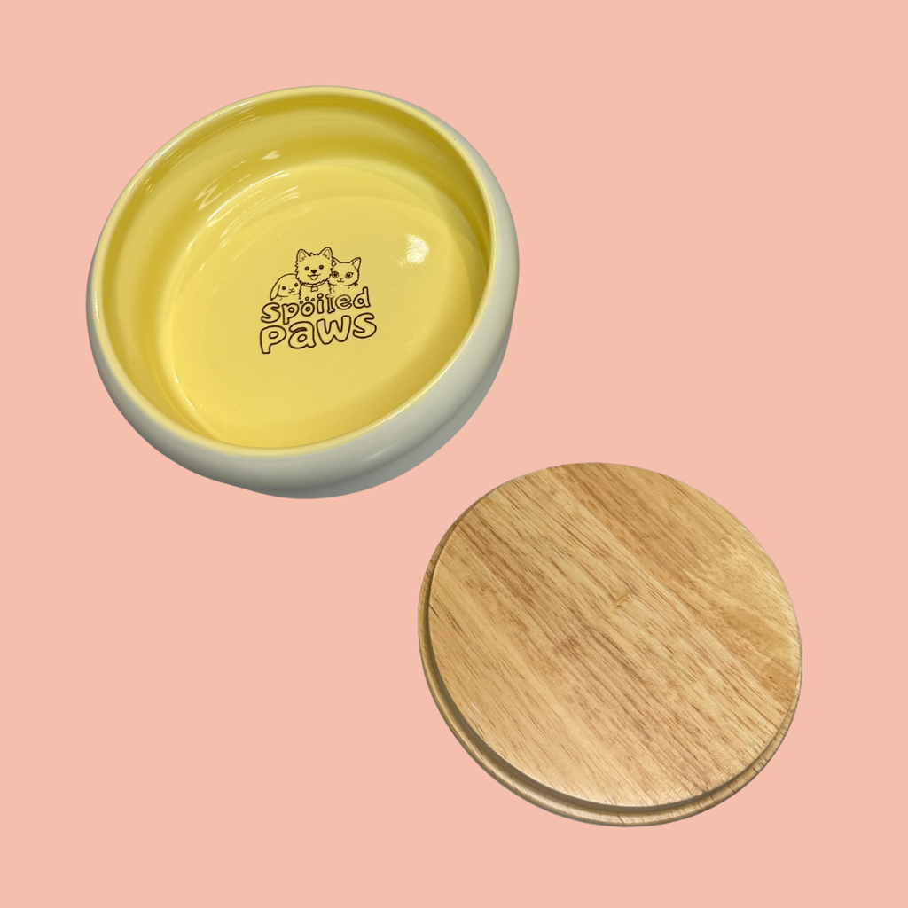 Spoiled Paws Cloud Hug Bowl(Yellow)