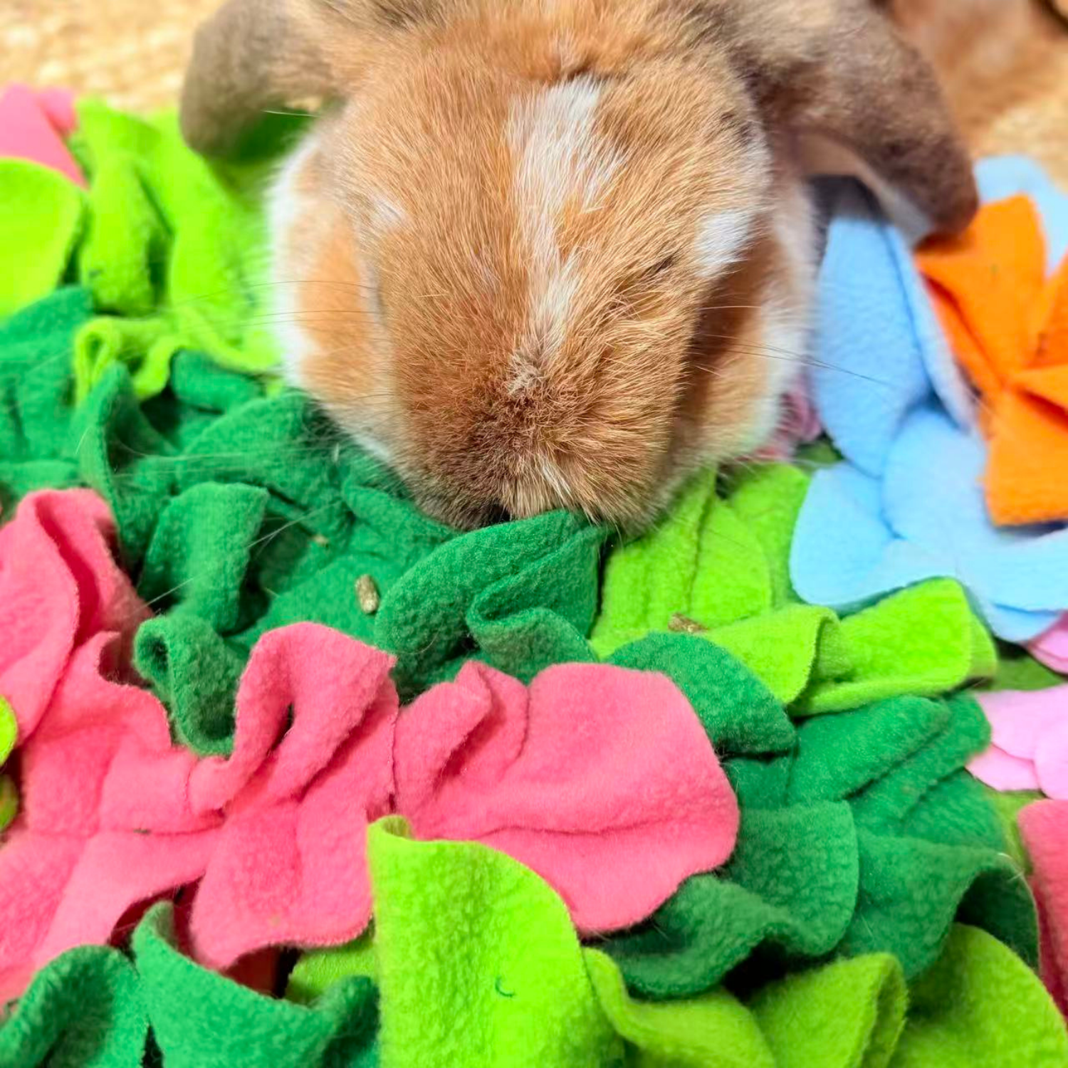 Green Flower Foraging Snuffle Mat