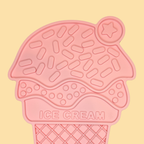 Pink Ice Cream Licking Mat