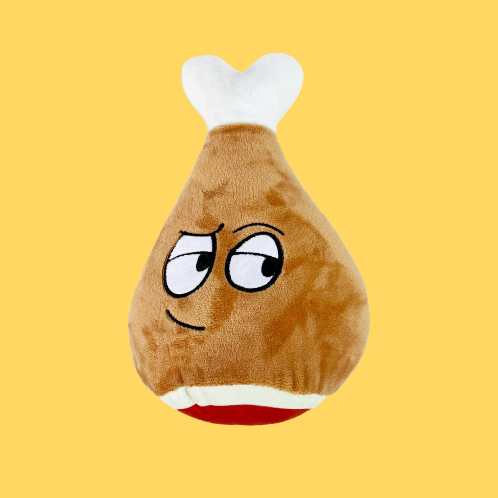 Chicken Drumstick Plush Squeaky Toy