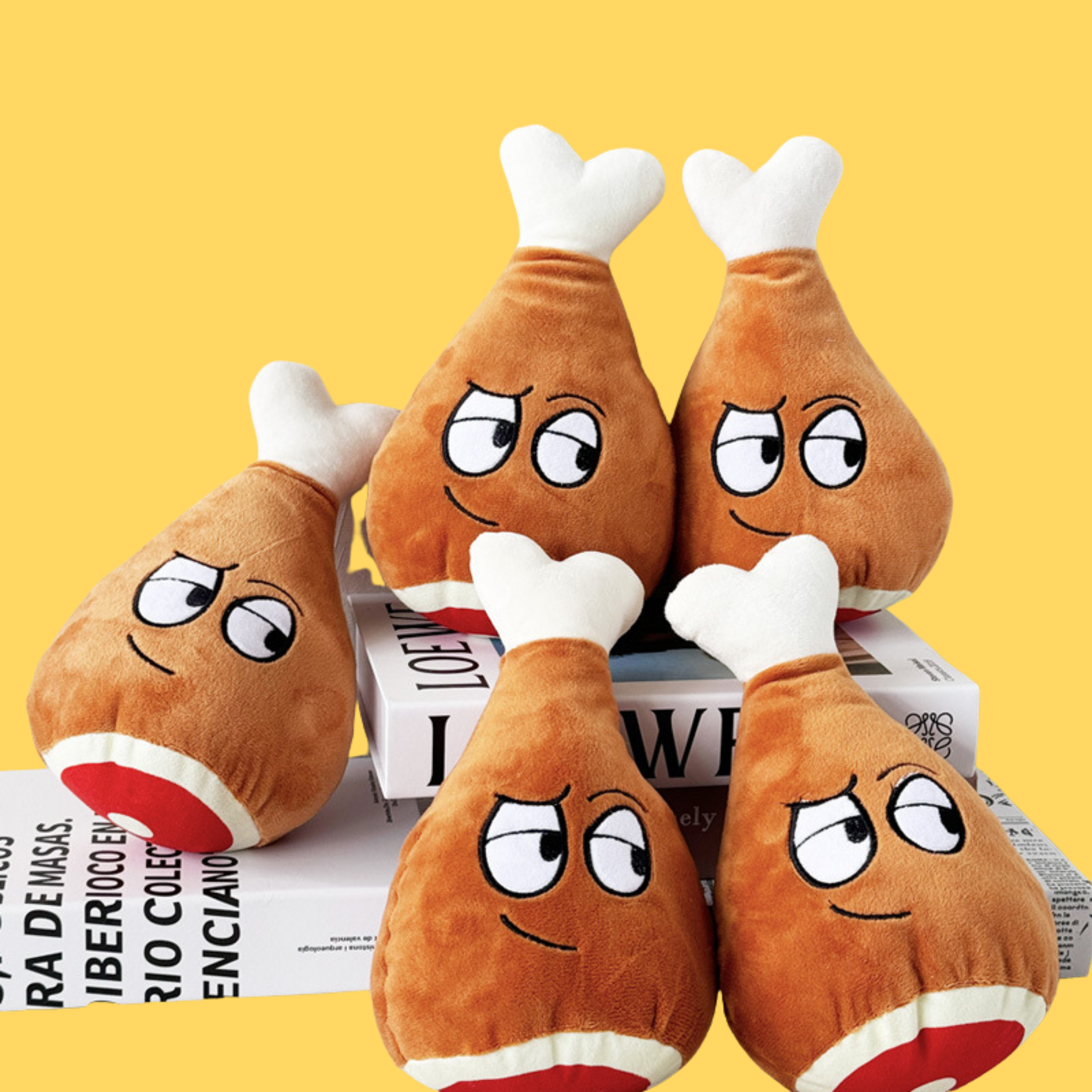 Chicken Drumstick Plush Squeaky Toy