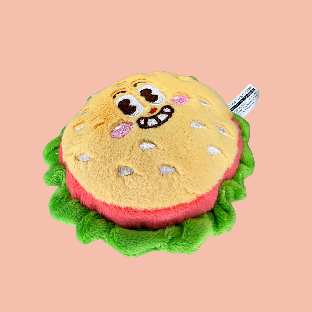 Burger Plush Squeaky Toy