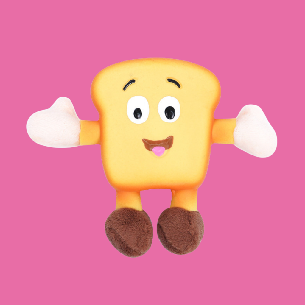 Toast Latex Plush Squeaky Toy
