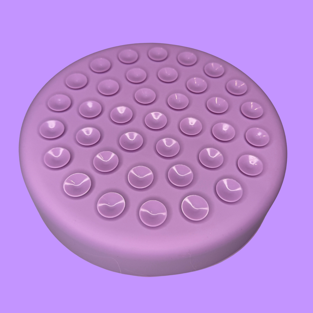 Purple Paw Print Slow Feeder Bowl
