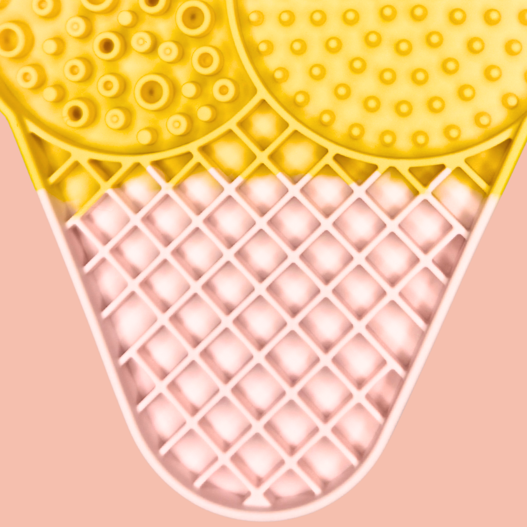 Yellow Ice Cream Licking Mat