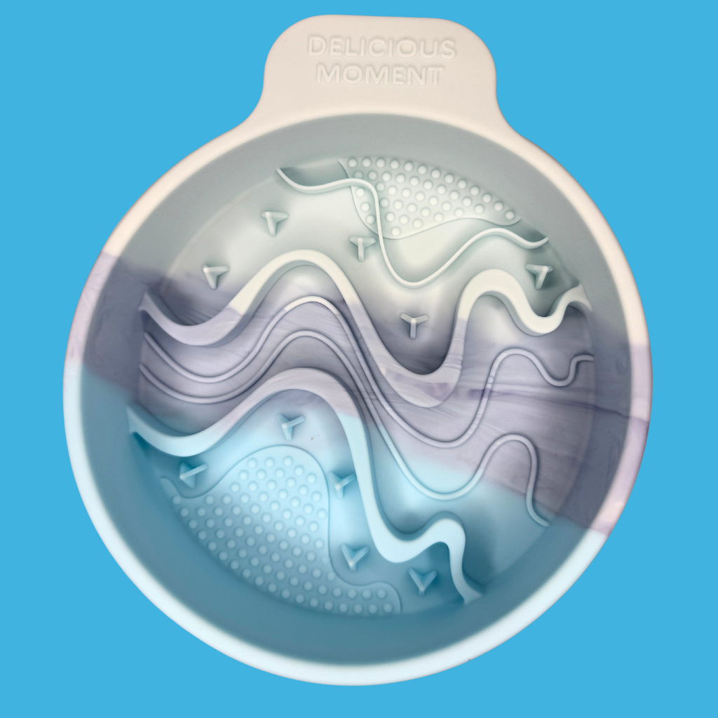 Silicone Slow Feeder Bowl (Ice Blue)