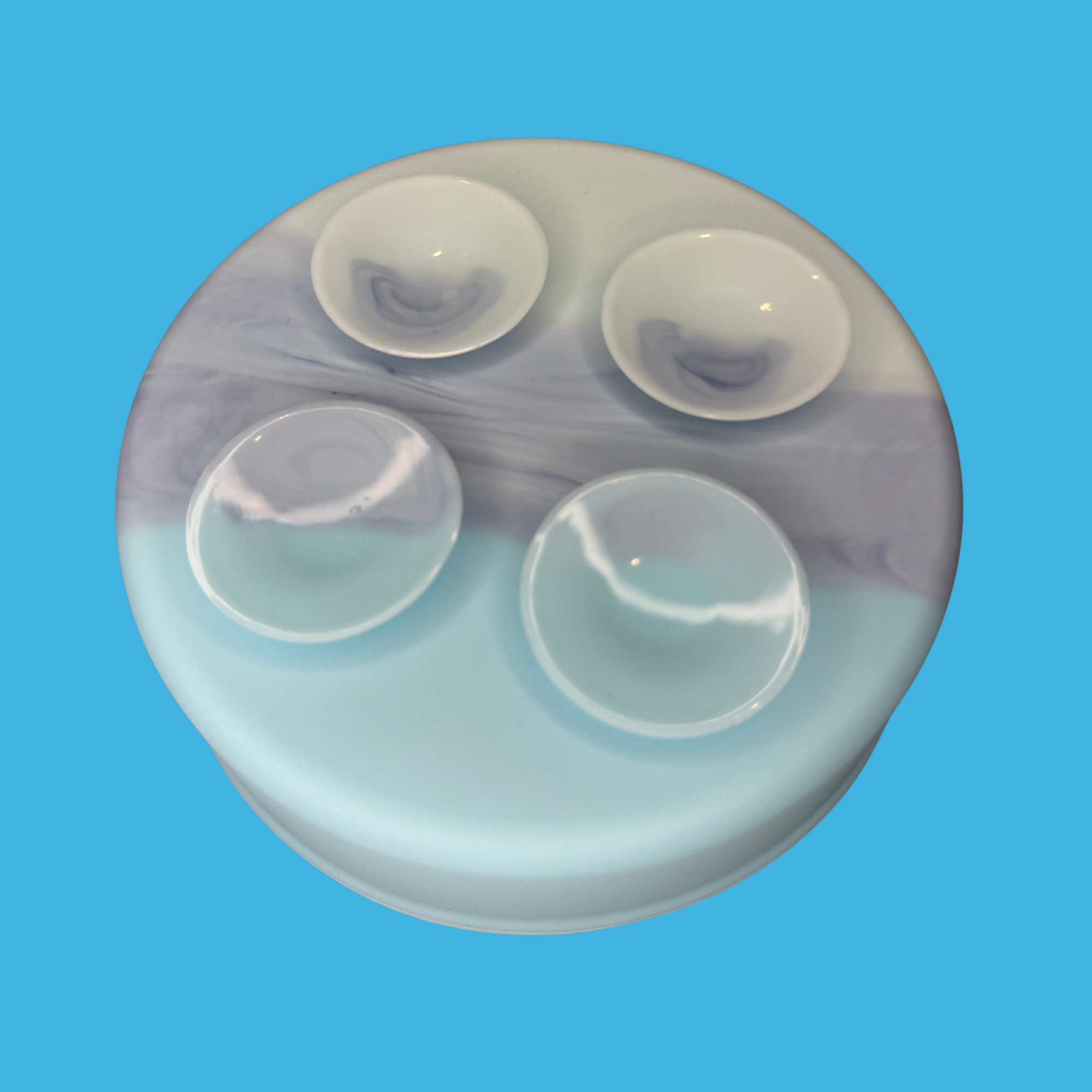 Silicone Slow Feeder Bowl (Ice Blue)
