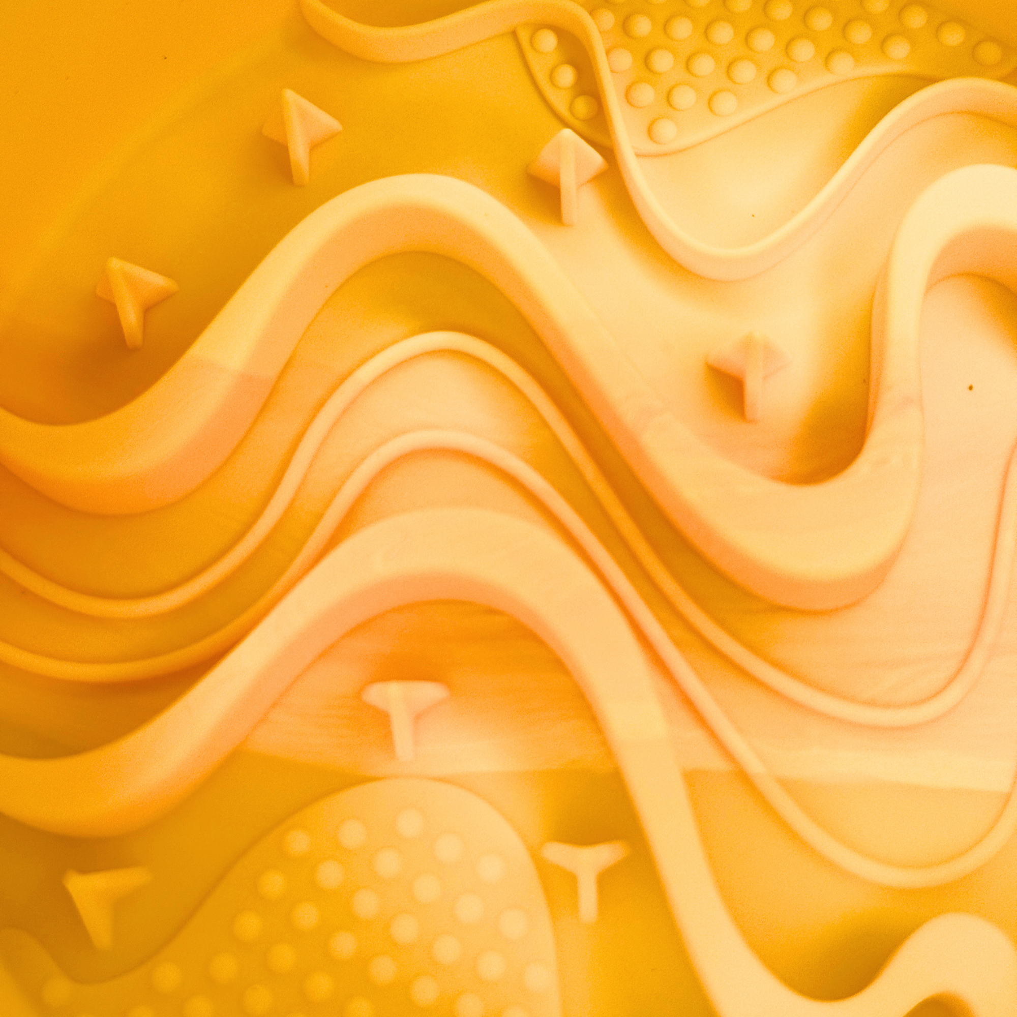 Silicone Slow Feeder Bowl (Orange Yellow)