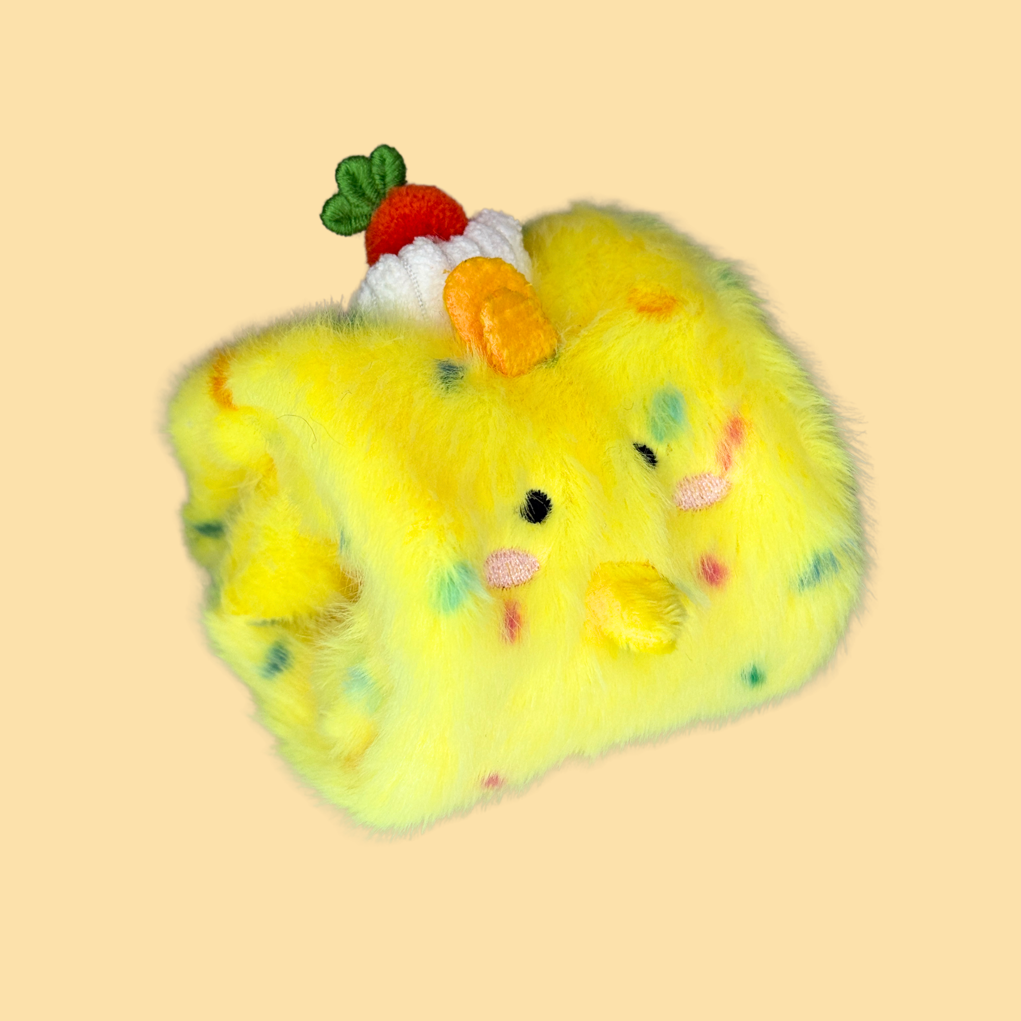 Swiss Roll Chicken Plush Crinkle Squeaky Toy