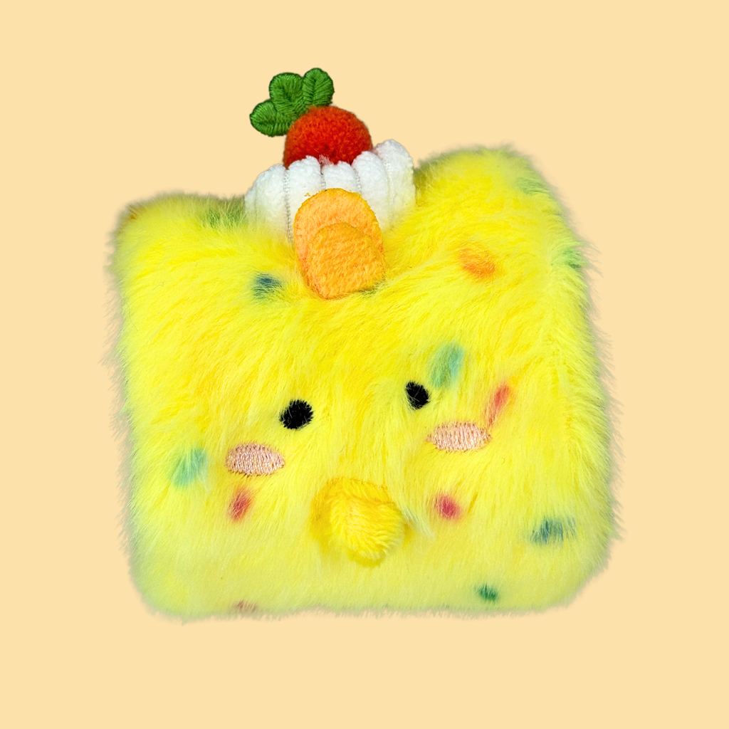 Swiss Roll Chicken Plush Crinkle Squeaky Toy