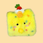 Swiss Roll Chicken Plush Crinkle Squeaky Toy