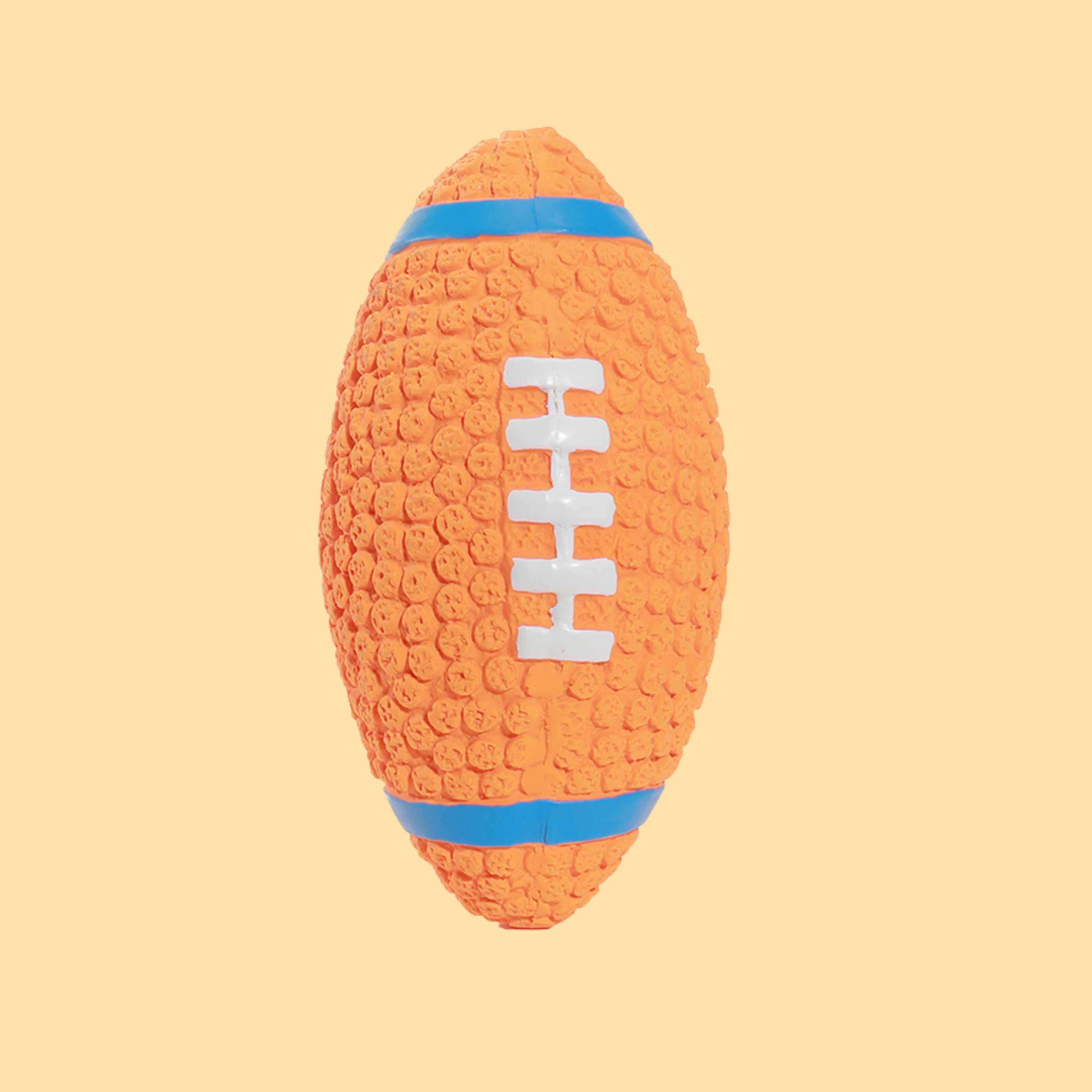 Orange Rugby Squeaky Toy