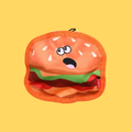 Hamburger Plush Squeaky Toy