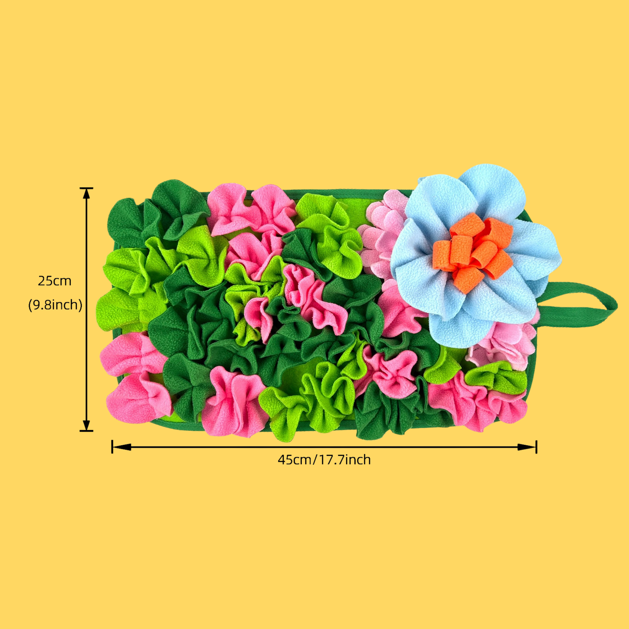 Green Flower Foraging Snuffle Mat
