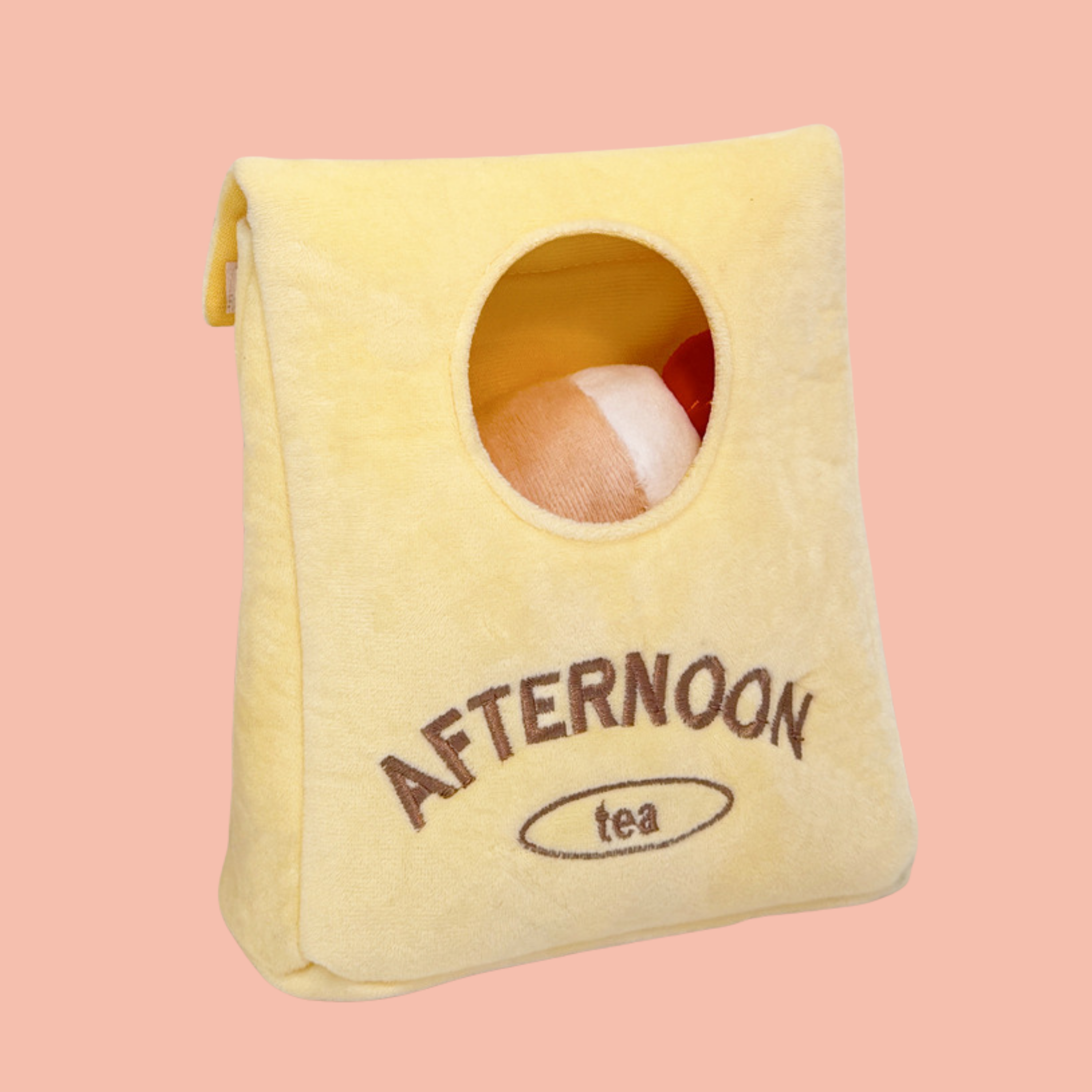 Afternoon Bread Bag Plush Snuffle Squeaky Toy