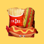 Hot Dog Plush Squeaky Toy