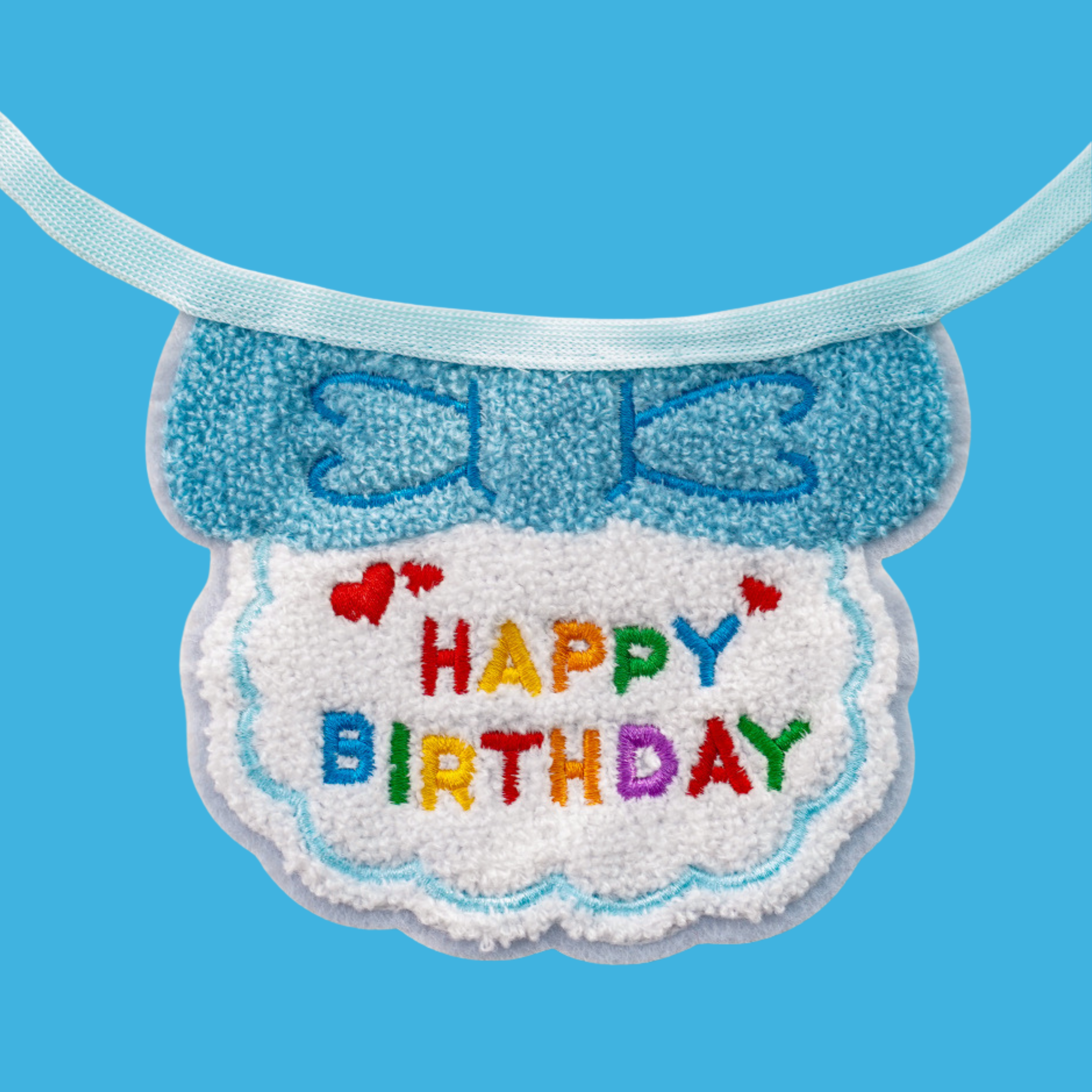 Happy Birthday Pet Bib(Blue)