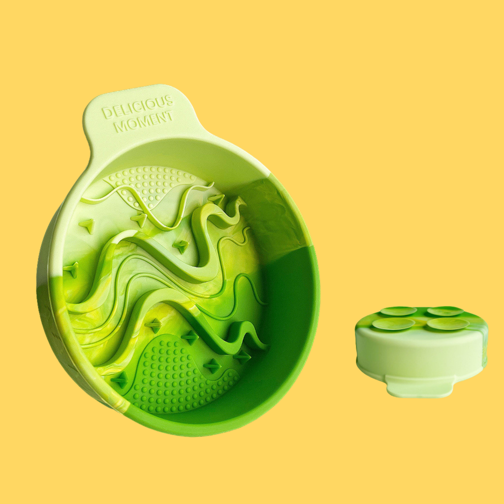 Green Gradient Slow Feeder Bowl