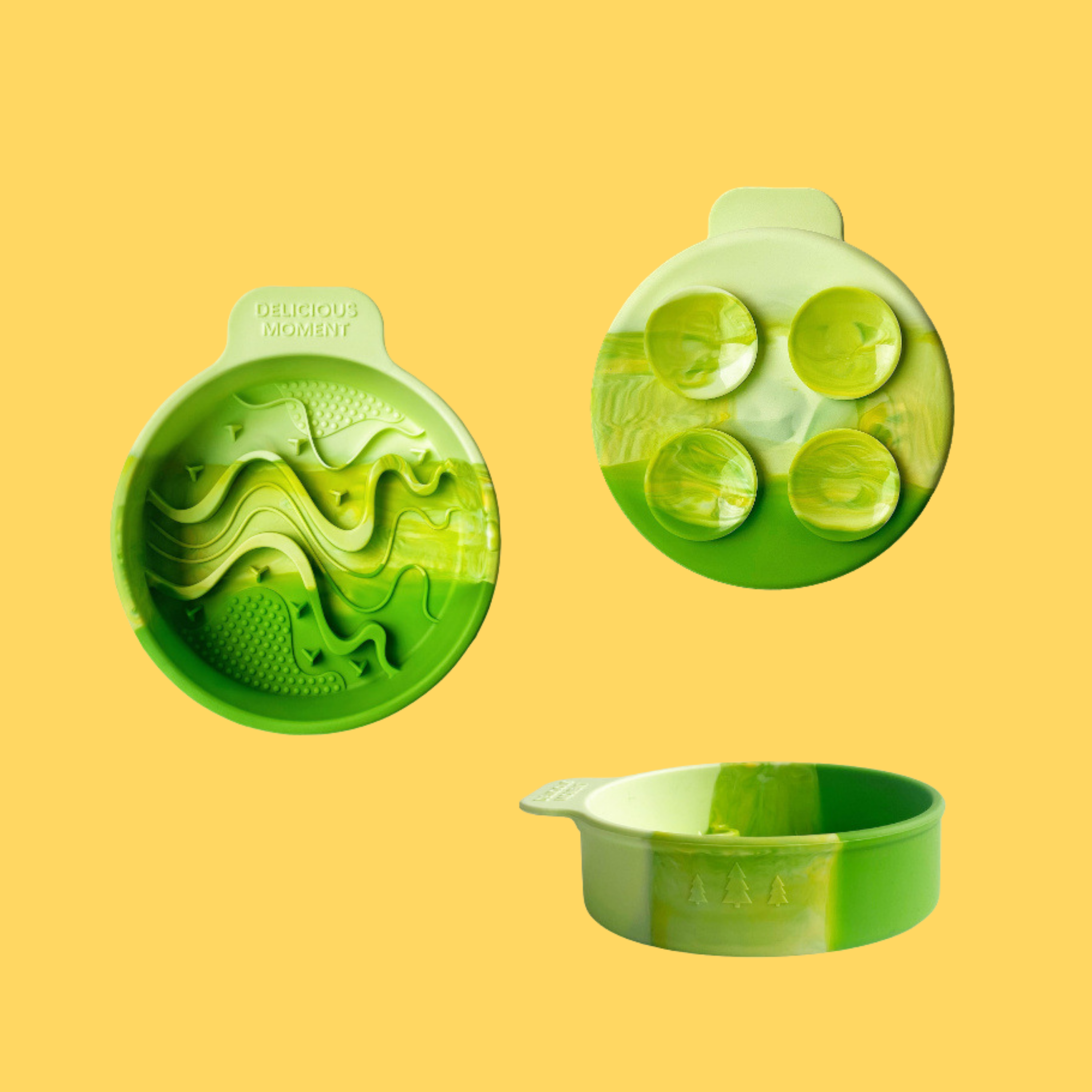 Green Gradient Slow Feeder Bowl
