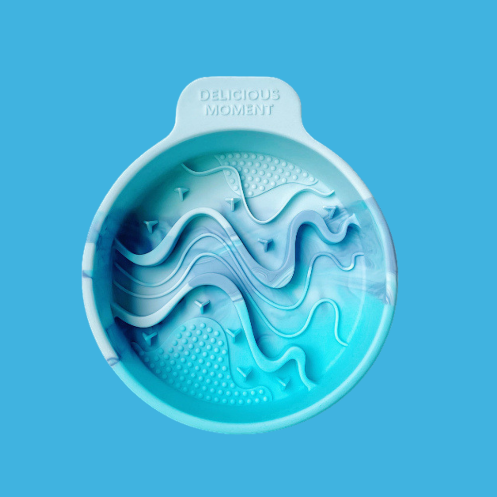 Blue Gradient Slow Feeder Bowl