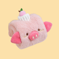 Swiss Roll Pig Plush Crinkle Squeaky Toy