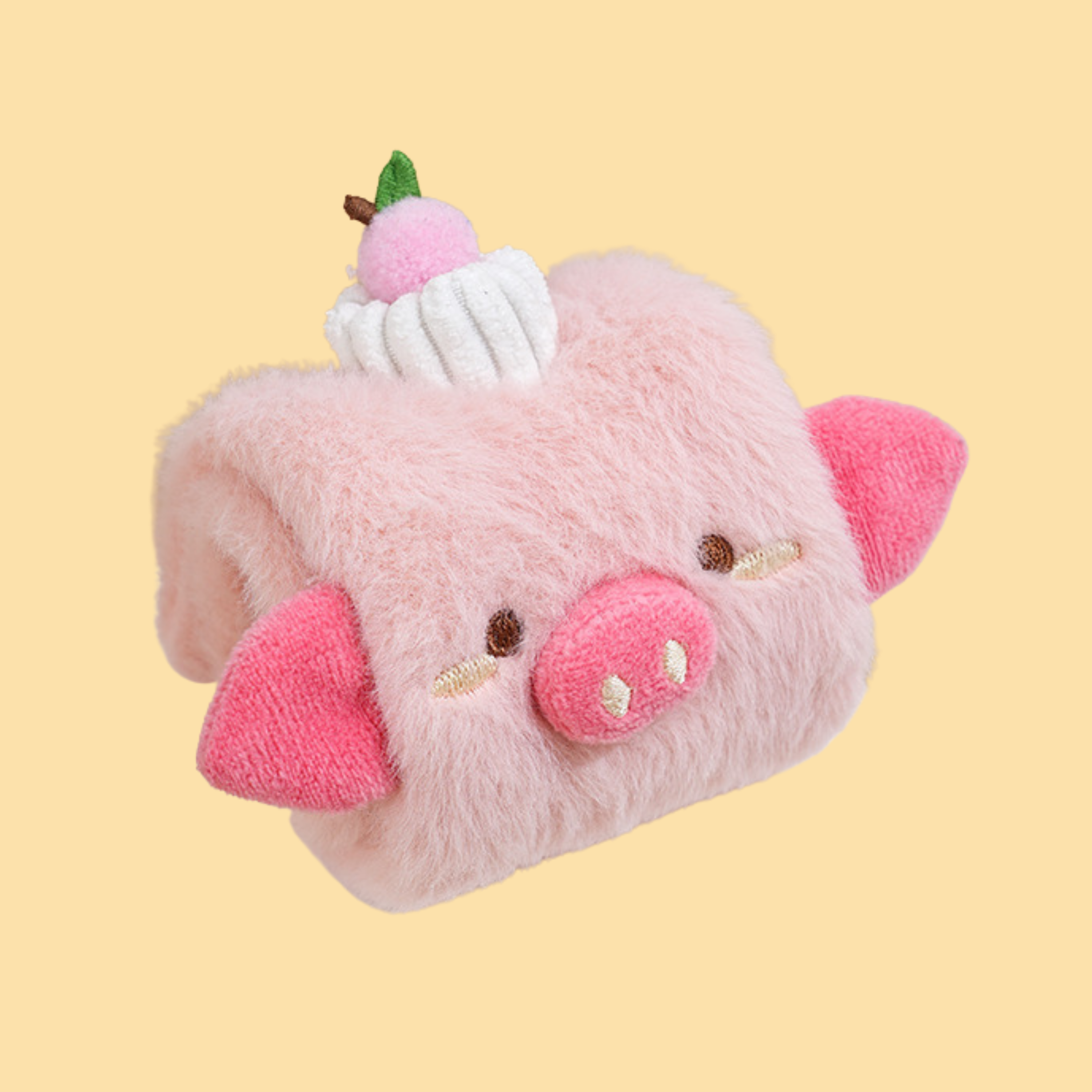 Swiss Roll Pig Plush Crinkle Squeaky Toy